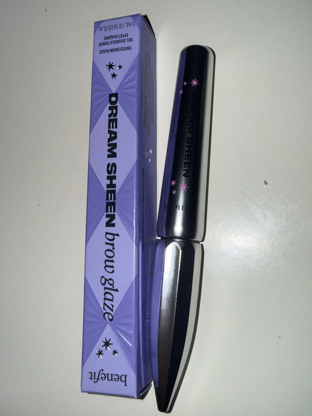 Benefit Dream Sheen Brow Glaze - Purple and Silver Tube